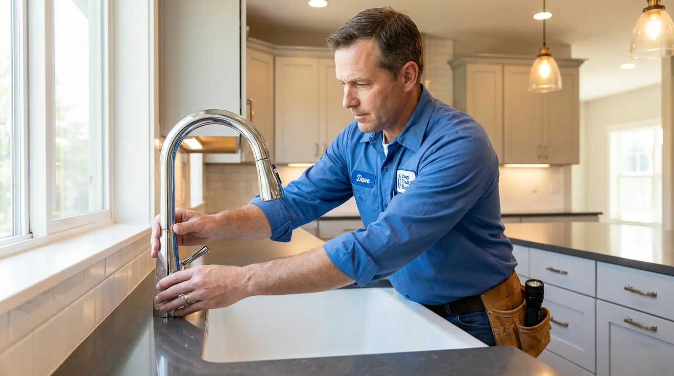 Kitchen faucet installation by Johns Plumbing LLC in Noblesville
