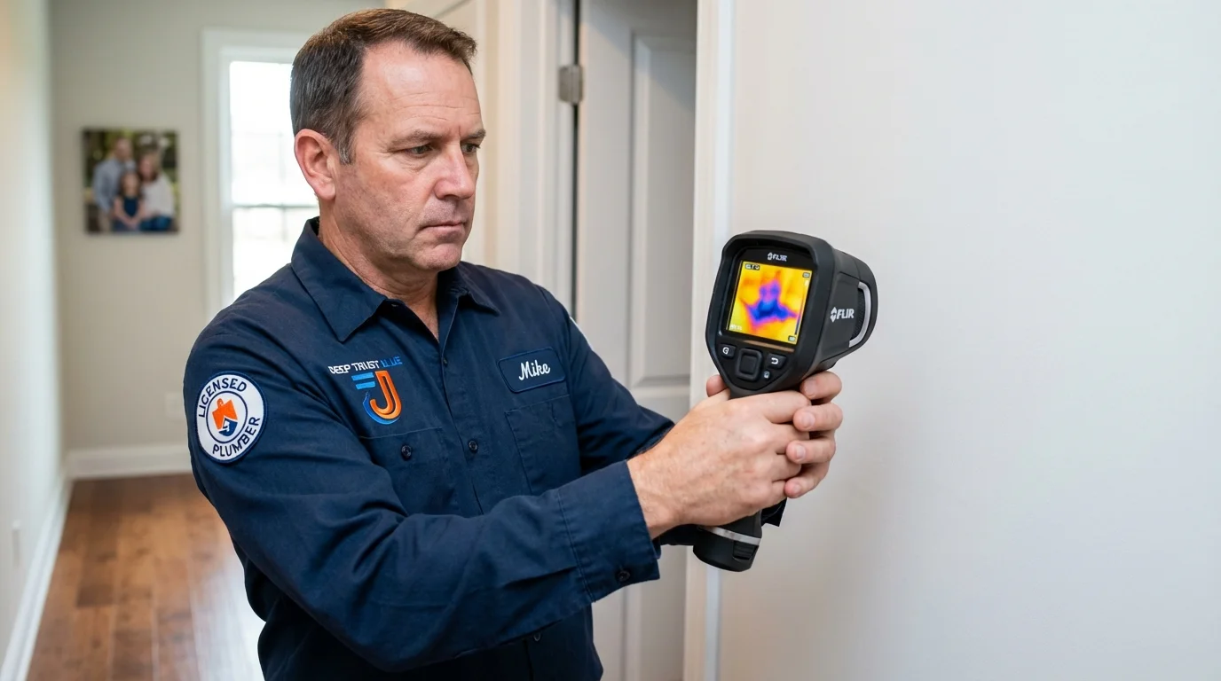Thermal imaging leak detection by Johns Plumbing LLC in Noblesville